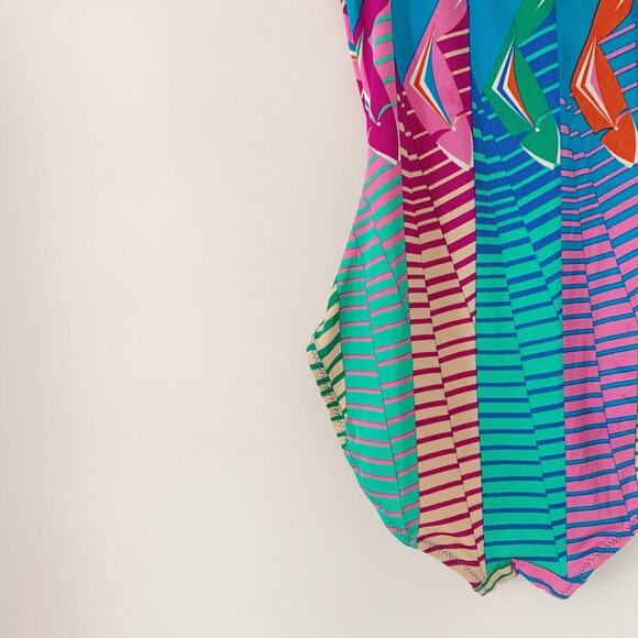 1980s Cole of California One Piece Swim Multi Color - XS - Picture 3 of 4